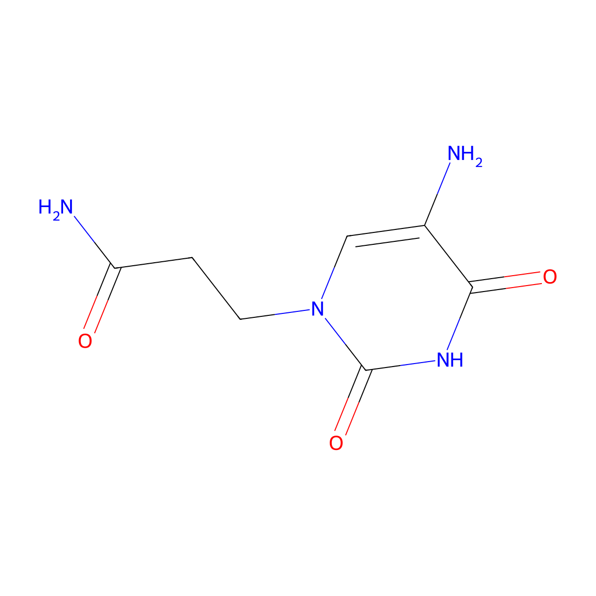 3-(5-Amino-2,4-dioxo-1,2,3,4-tetrahydropyrimidin-1-yl)propanamide molecular structure, CAS 1340375-49-6