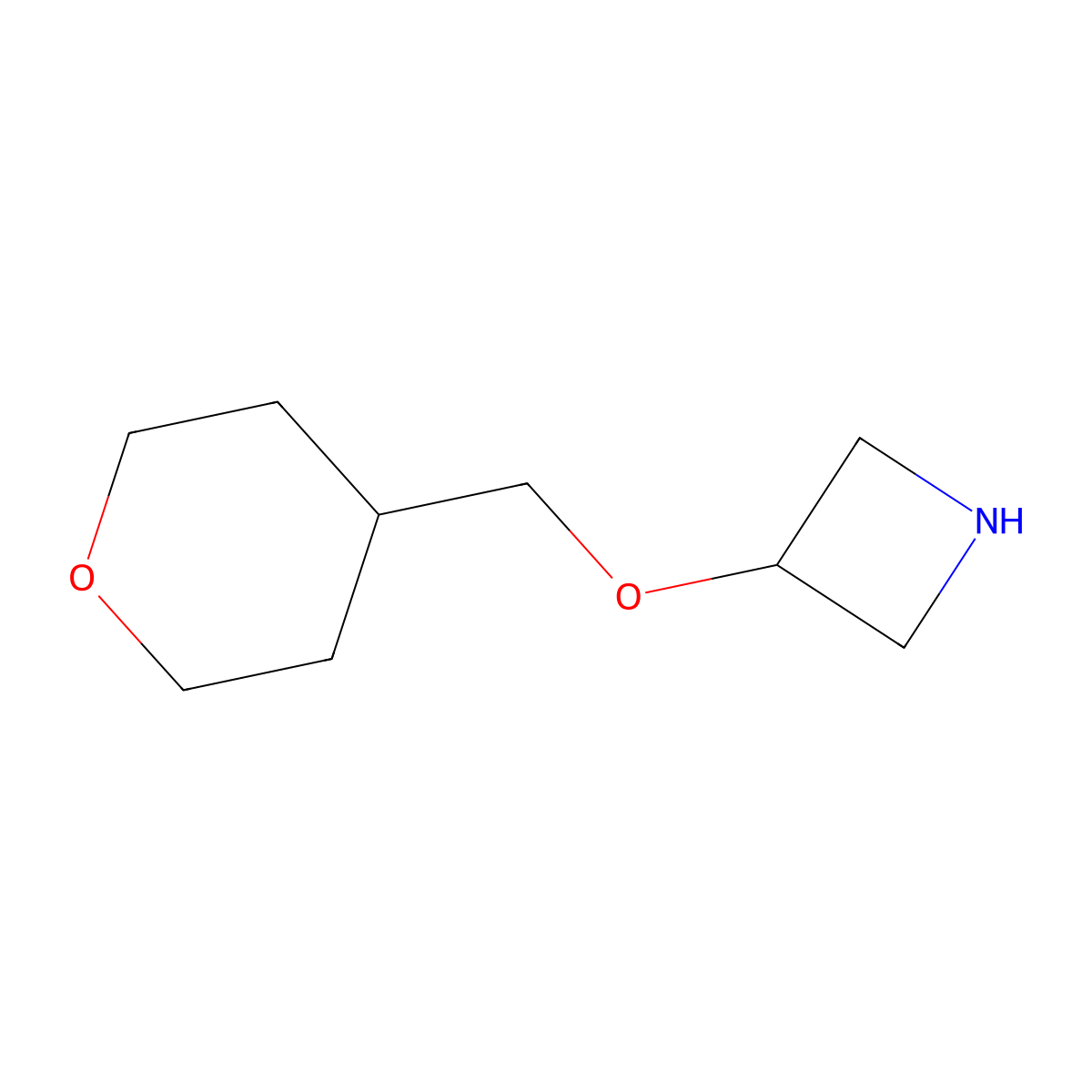 3-[(Oxan-4-yl)methoxy]azetidine molecular structure, CAS 1340376-21-7
