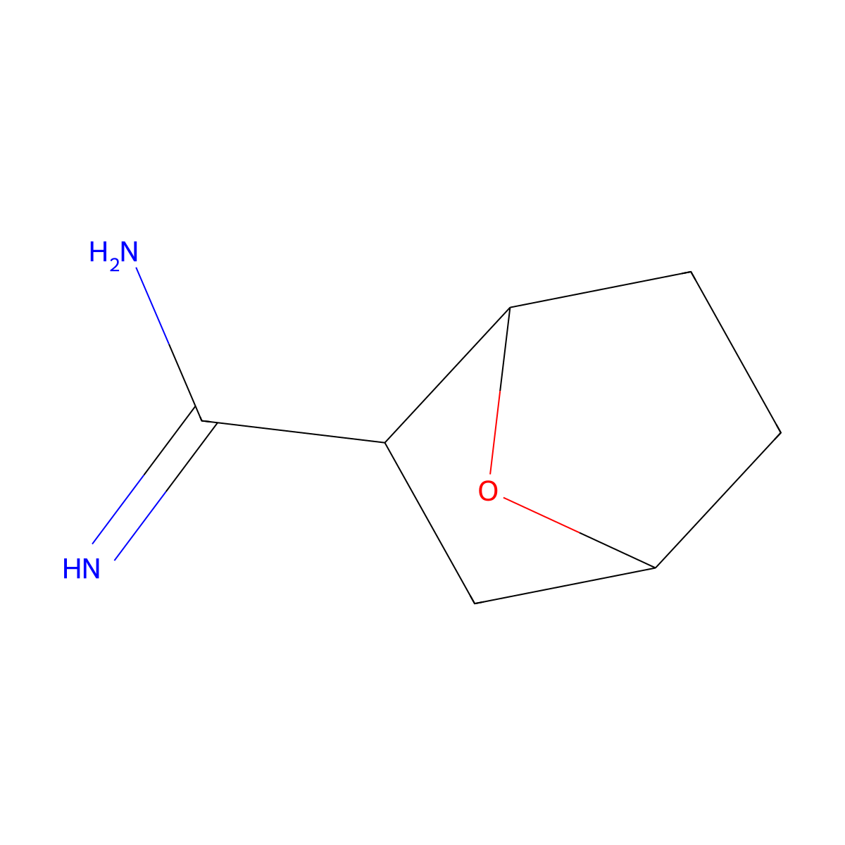 7-Oxabicyclo[2.2.1]heptane-2-carboximidamide molecular structure, CAS 1340376-34-2