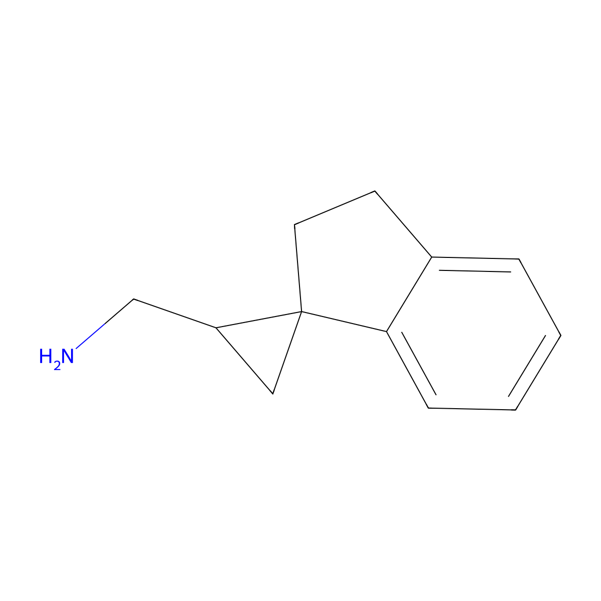 (2',3'-Dihydrospiro[cyclopropane-1,1'-inden]-2-yl)methanamine molecular structure, CAS 1340377-50-5
