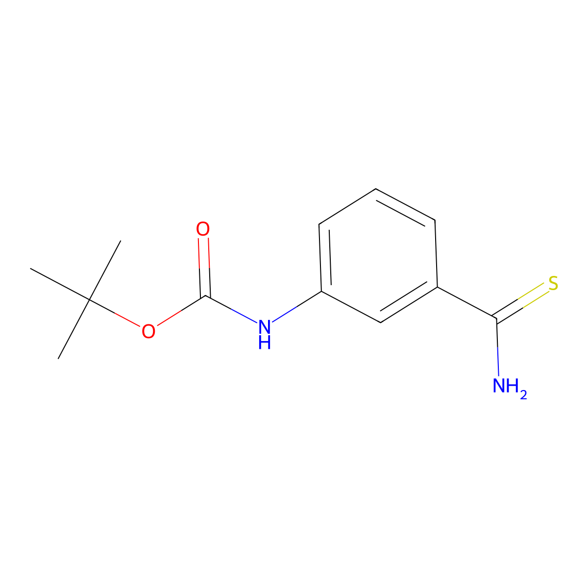 Tert-butyl (3-carbamothioylphenyl)carbamate molecular structure, CAS 1340377-65-2