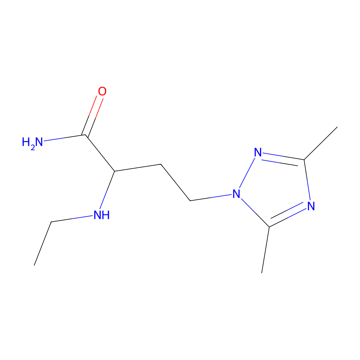 4-(3,5-Dimethyl-1h-1,2,4-triazol-1-yl)-2-(ethylamino)butanamide molecular structure, CAS 1340377-72-1