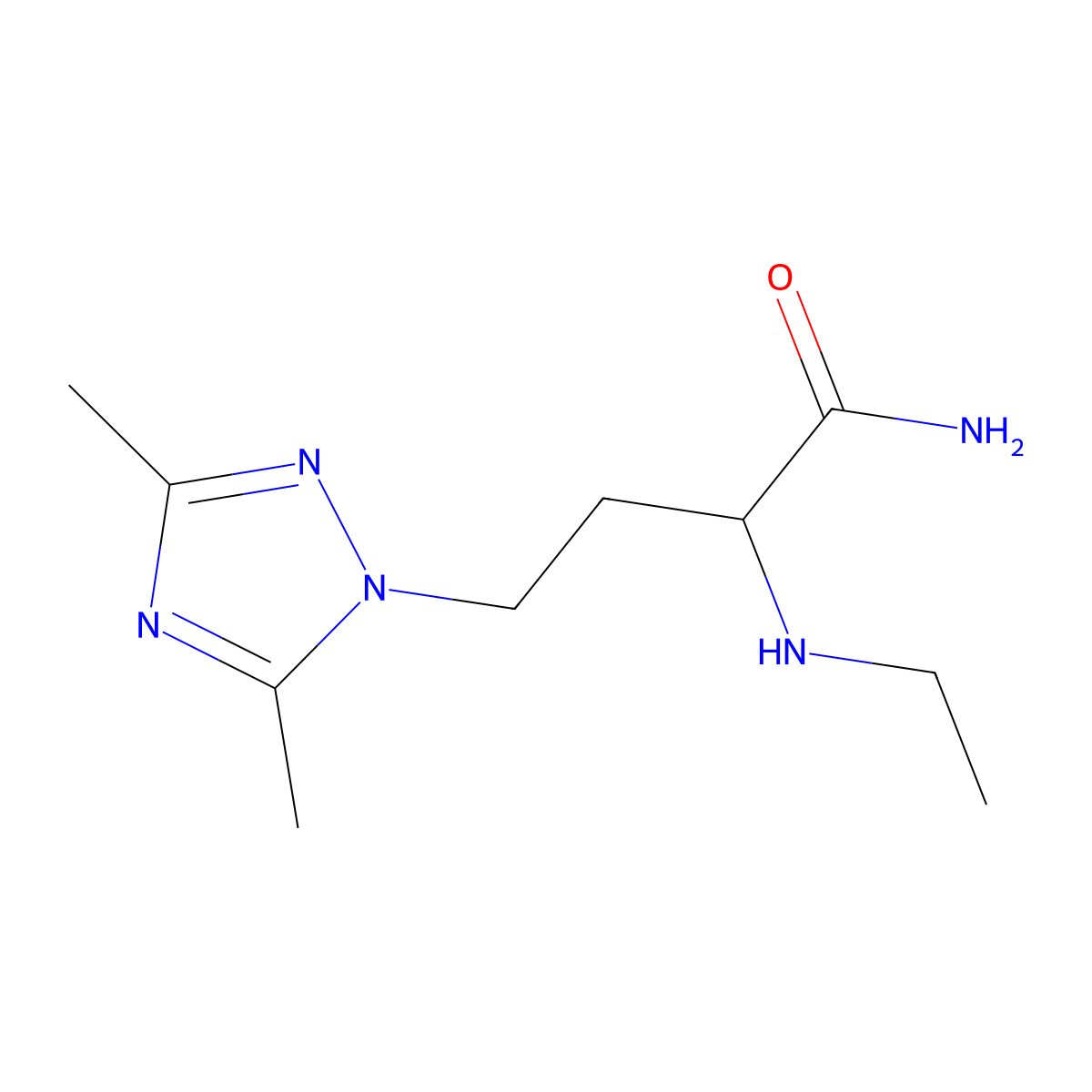 4-(3,5-Dimethyl-1h-1,2,4-triazol-1-yl)-2-(ethylamino)butanamide molecular structure, CAS 1340377-72-1