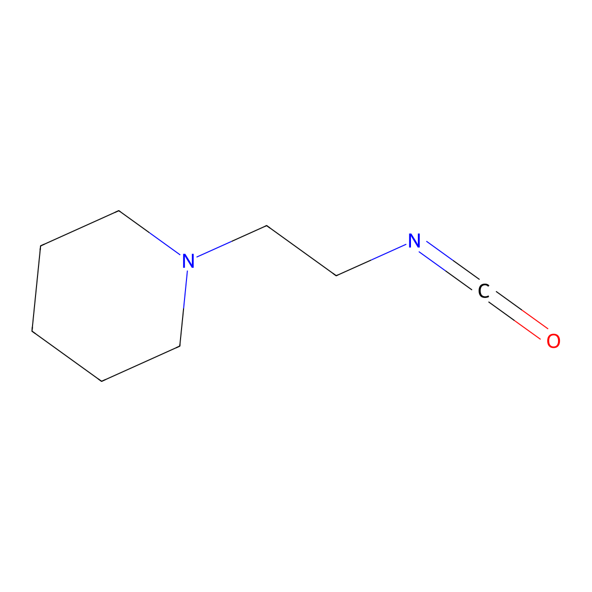 1-(2-Isocyanatoethyl)piperidine molecular structure, CAS 1340379-29-4