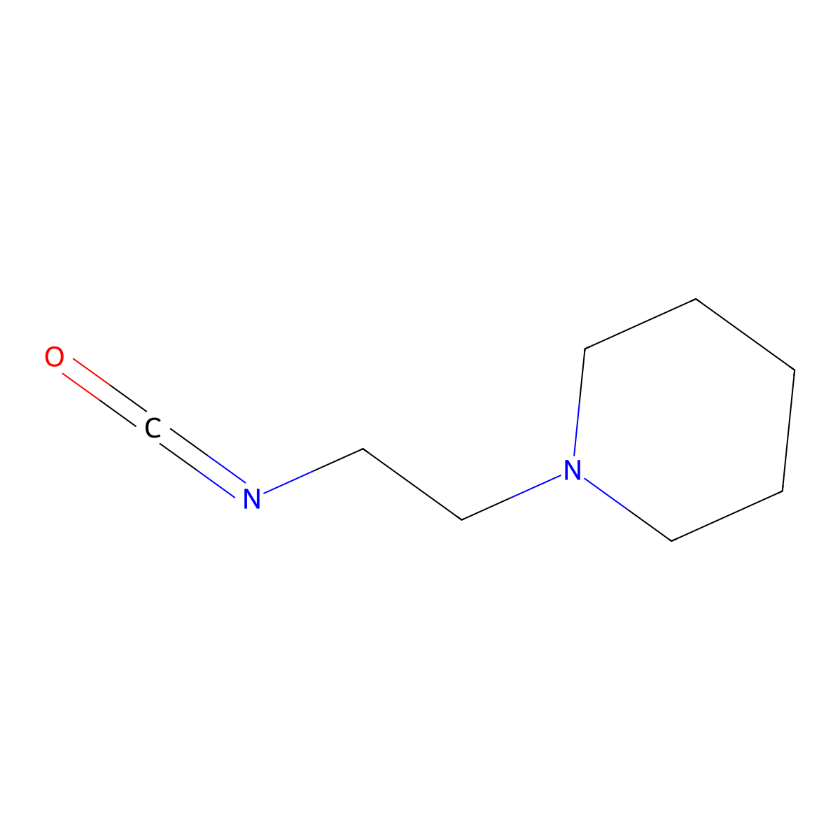 1-(2-Isocyanatoethyl)piperidine molecular structure, CAS 1340379-29-4