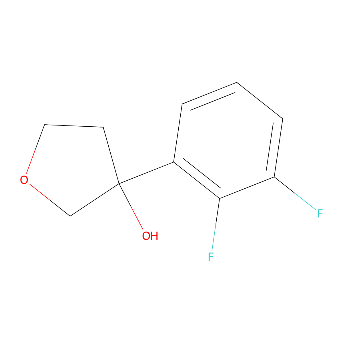 3-(2,3-Difluorophenyl)tetrahydro-3-furanol molecular structure, CAS 1340379-46-5