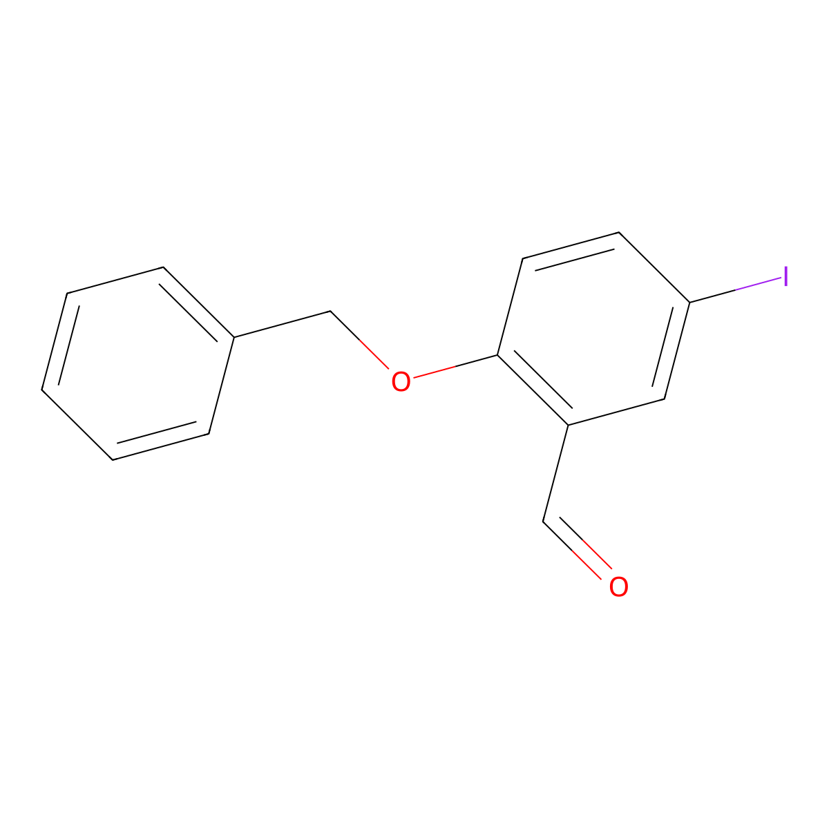 2-(Benzyloxy)-5-iodobenzaldehyde molecular structure, CAS 134038-89-4
