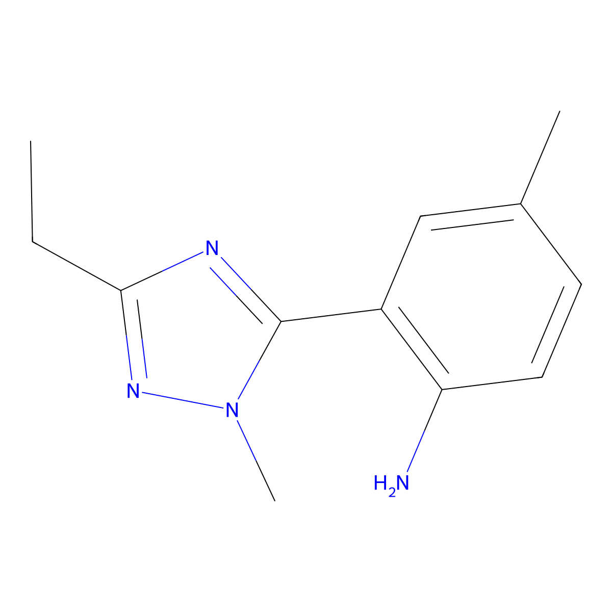 2-(3-Ethyl-1-methyl-1h-1,2,4-triazol-5-yl)-4-methylaniline molecular structure, CAS 1340380-36-0