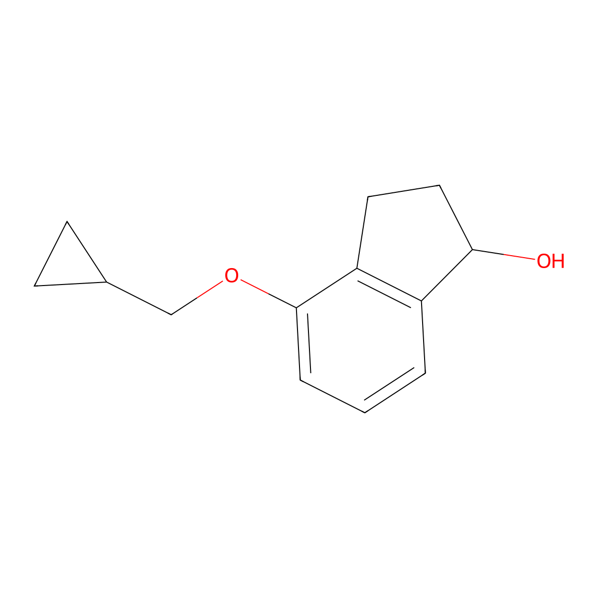4-(cyclopropylmethoxy)-2,3-dihydro-1H-inden-1-ol molecular structure, CAS 1340382-22-0
