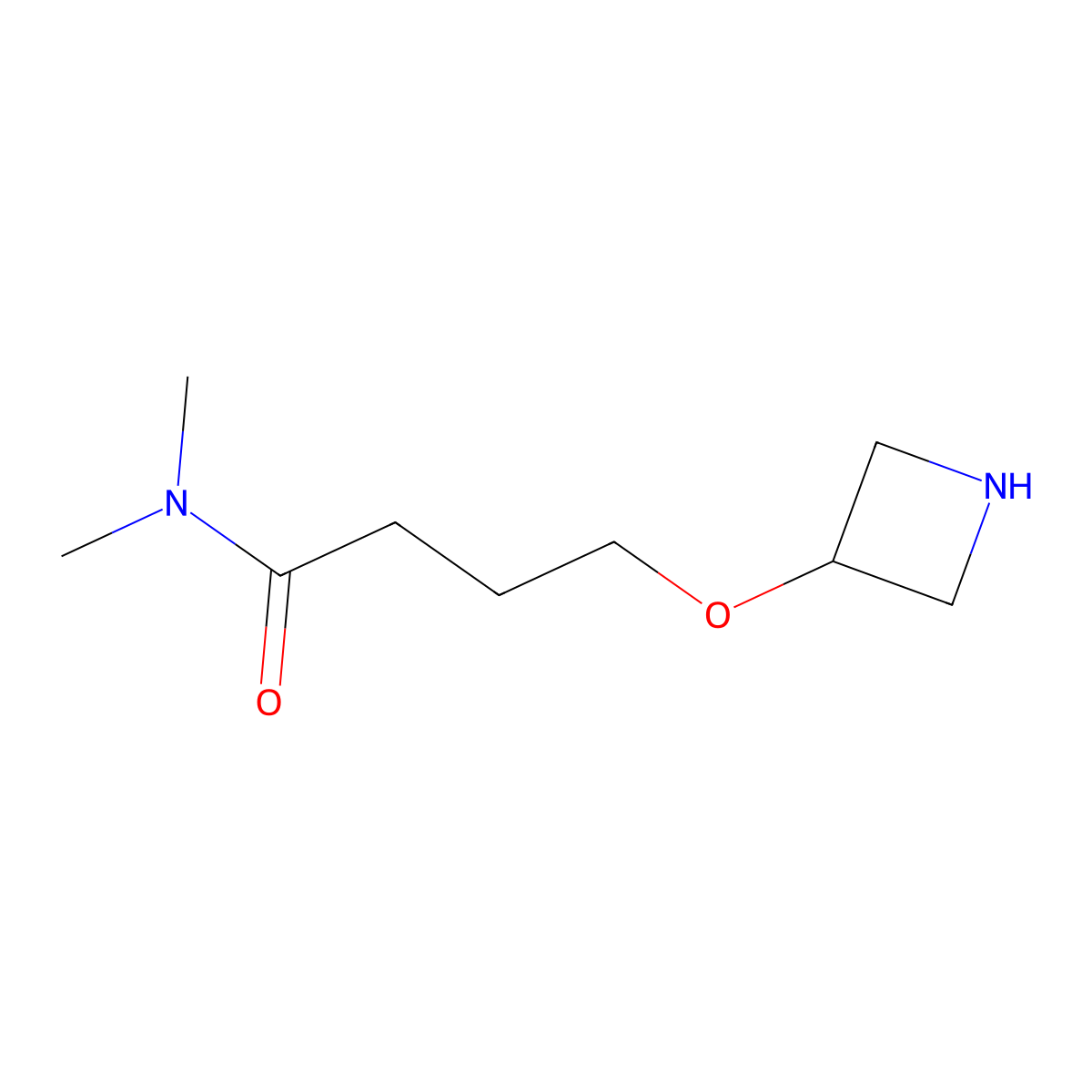 4-(azetidin-3-yloxy)-N,N-dimethylbutanamide molecular structure, CAS 1340384-19-1