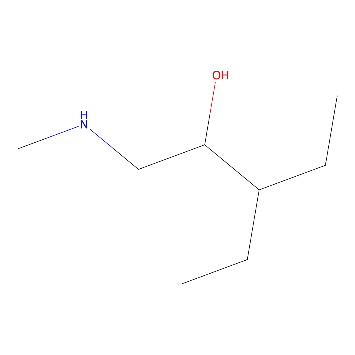 3-Ethyl-1-(methylamino)pentan-2-ol molecular structure, CAS 1340388-77-3
