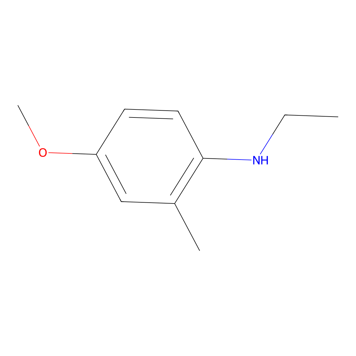 N-ethyl-4-methoxy-2-methylaniline molecular structure, CAS 1340388-83-1