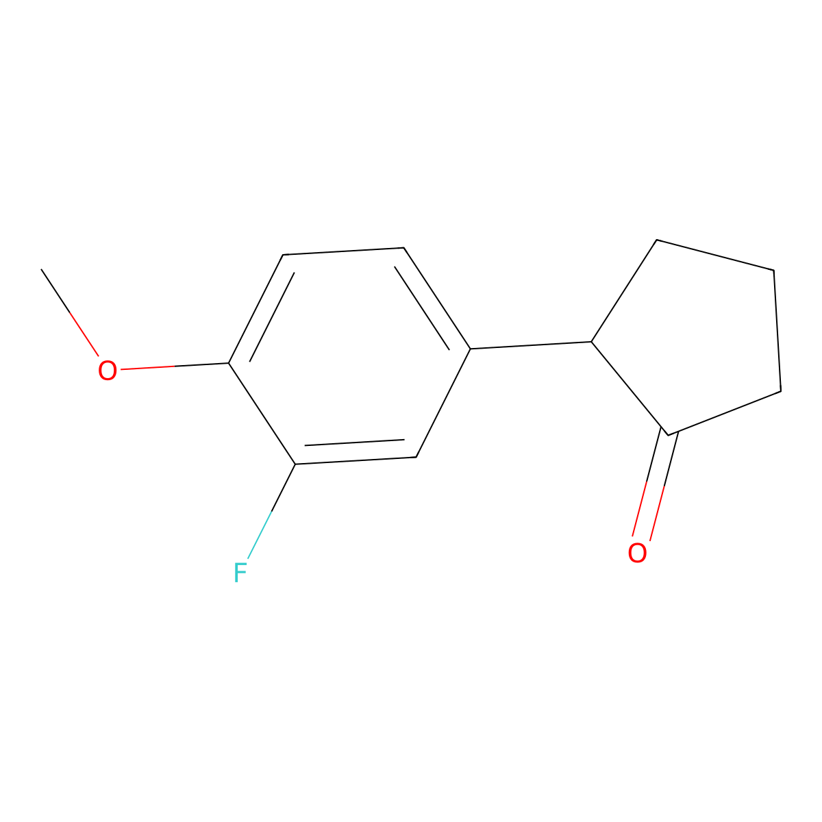 2-(3-Fluoro-4-methoxyphenyl)cyclopentan-1-one molecular structure, CAS 1340389-96-9