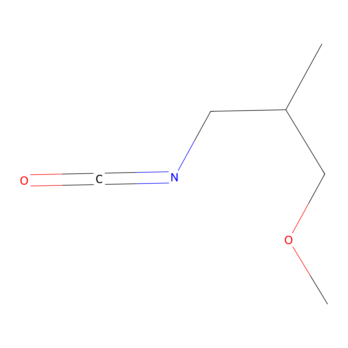 1-Isocyanato-3-methoxy-2-methylpropane molecular structure, CAS 1340390-50-2