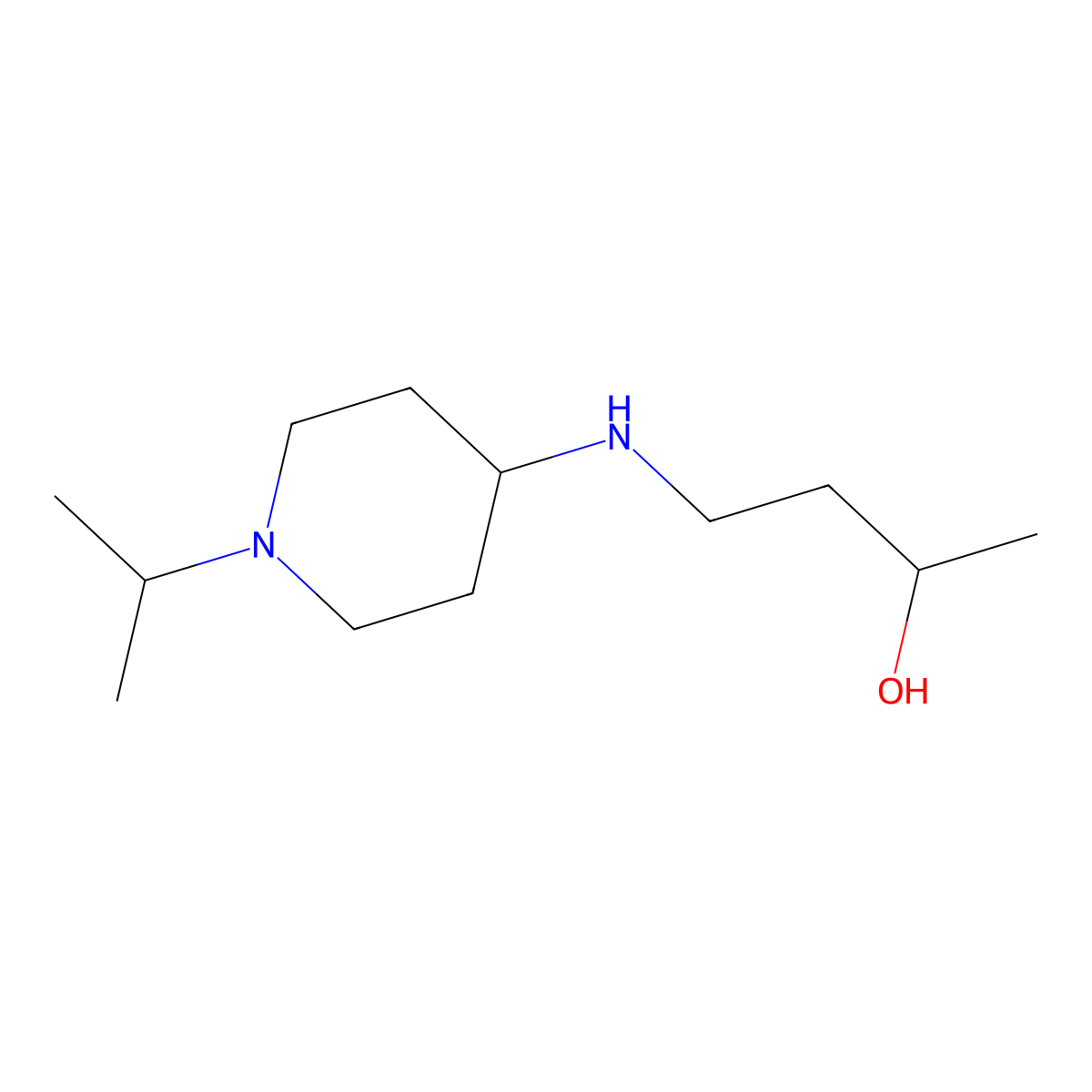4-{[1-(Propan-2-yl)piperidin-4-yl]amino}butan-2-ol molecular structure, CAS 1340390-77-3