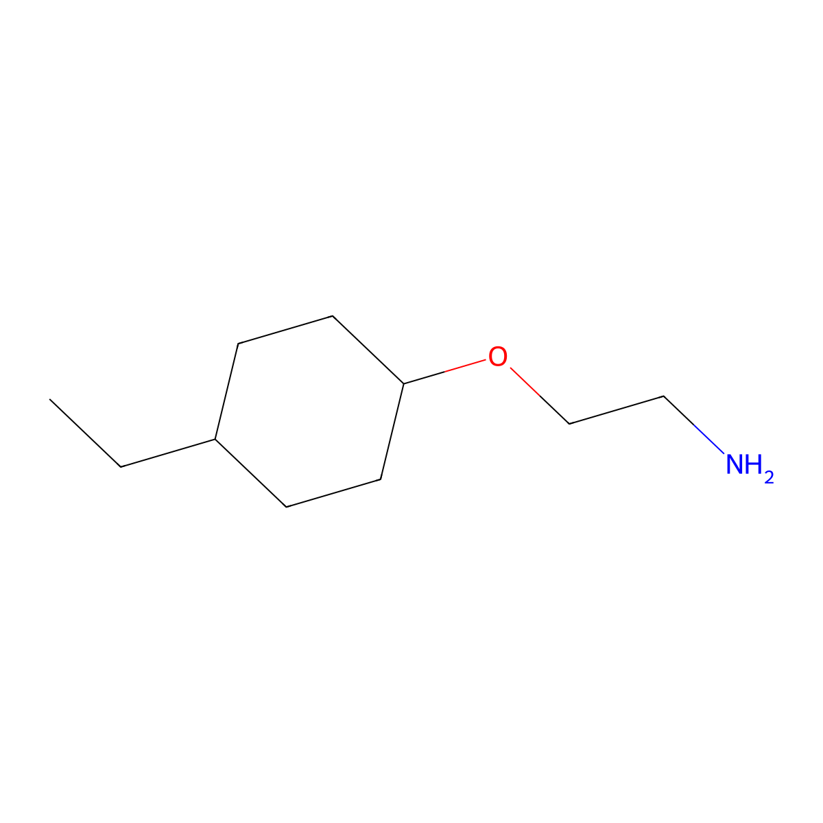 2-[(4-Ethylcyclohexyl)oxy]ethan-1-amine molecular structure, CAS 1340391-46-9