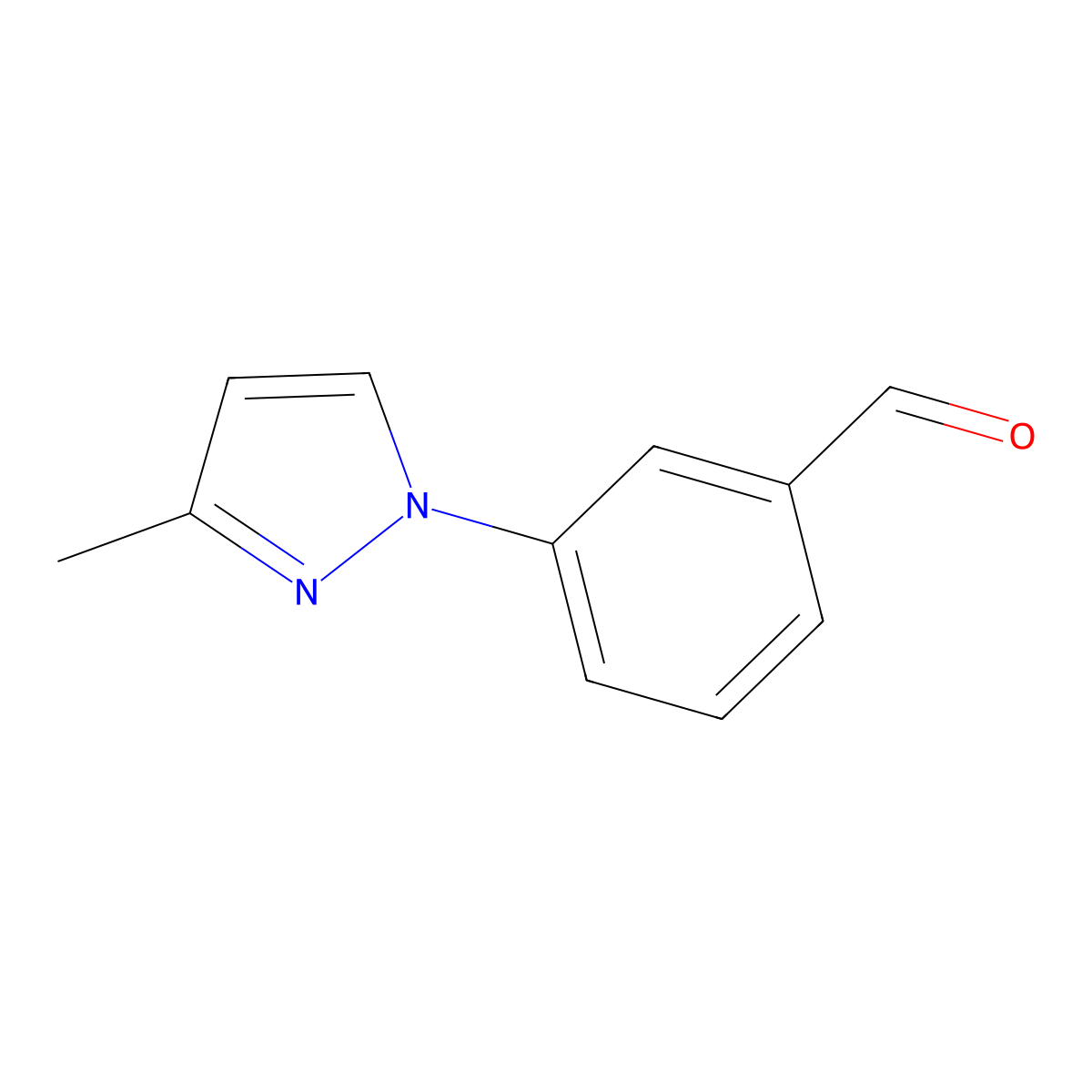 3-(3-Methyl-1H-pyrazol-1-yl)benzaldehyde molecular structure, CAS 1340394-05-9