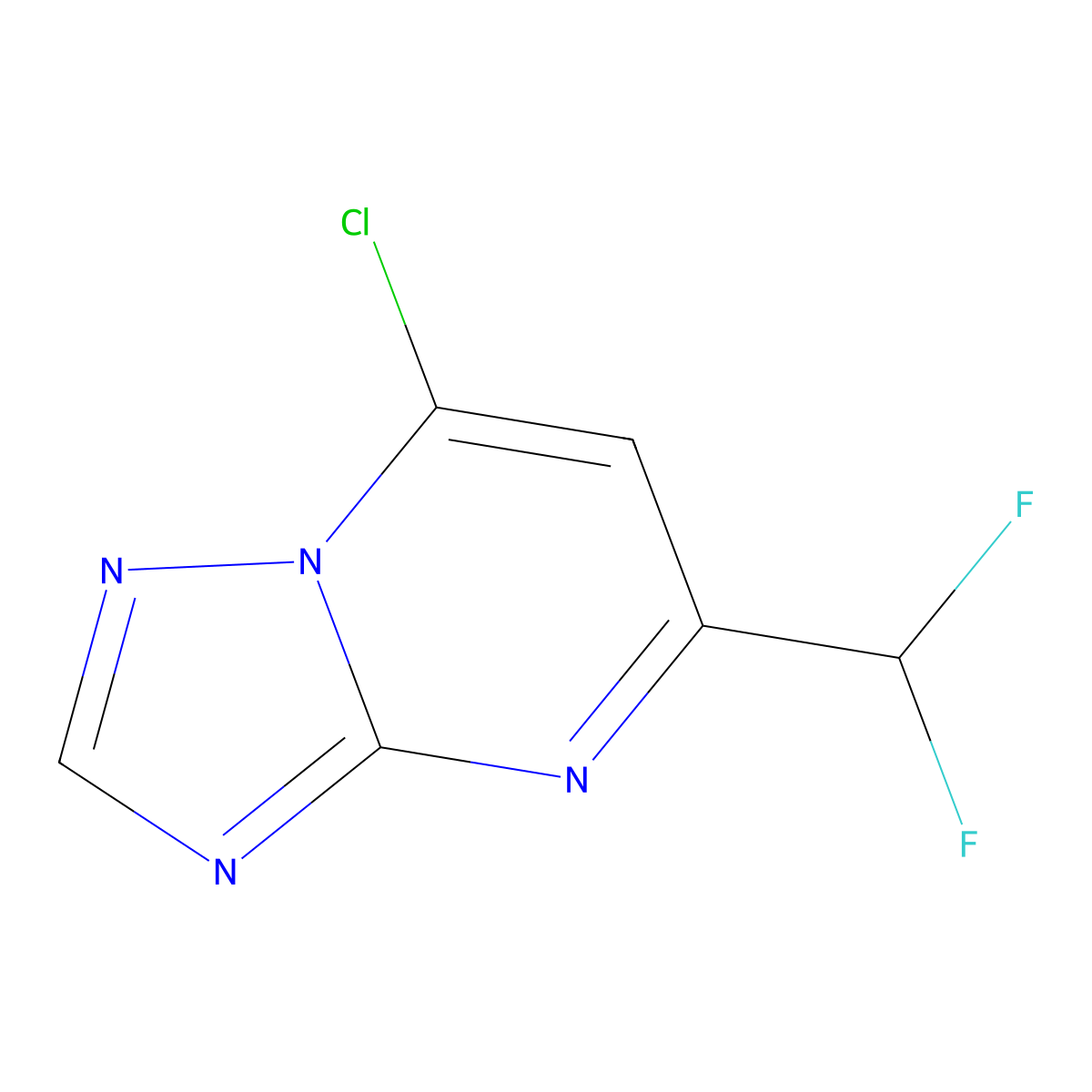7-Chloro-5-(difluoromethyl)-[1,2,4]triazolo[1,5-a]pyrimidine molecular structure, CAS 1340394-63-9