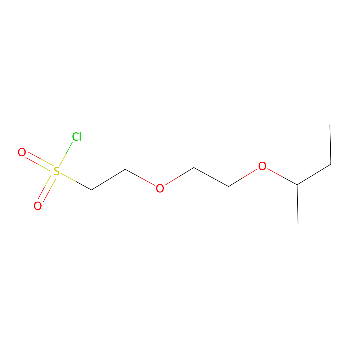 2-(2-(Sec-butoxy)ethoxy)ethane-1-sulfonyl chloride molecular structure, CAS 1340396-64-6