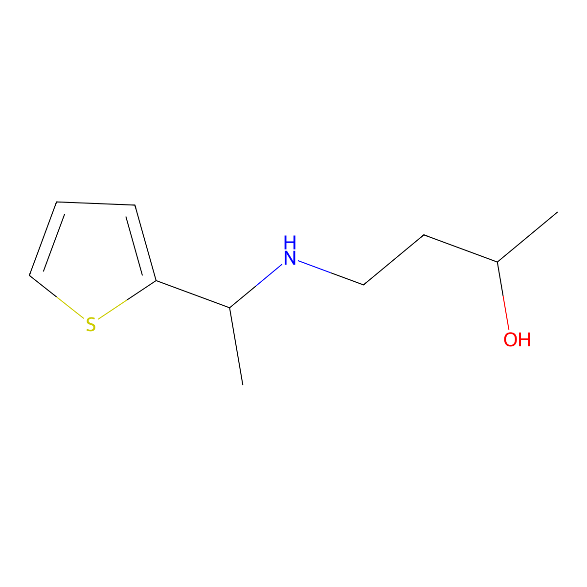 4-{[1-(Thiophen-2-yl)ethyl]amino}butan-2-ol molecular structure, CAS 1340398-90-4