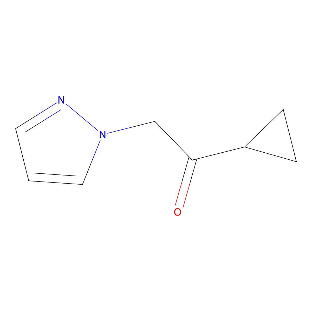 1-cyclopropyl-2-(1H-pyrazol-1-yl)ethan-1-one molecular structure, CAS 1340400-86-3