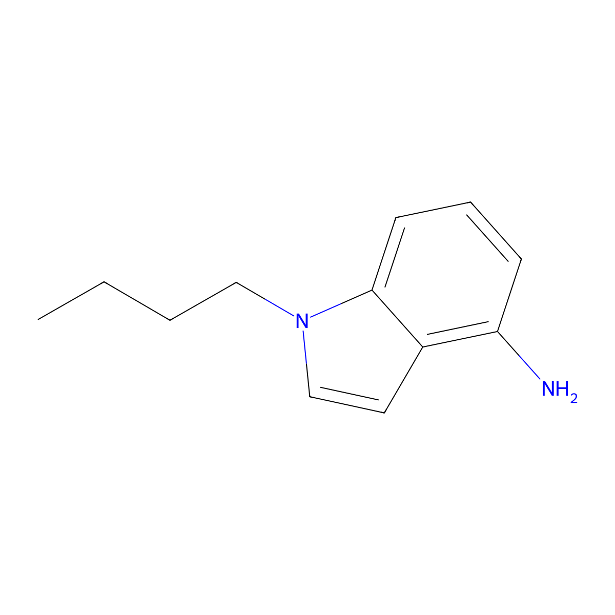 1-butyl-1H-indol-4-amine molecular structure, CAS 1340401-29-7