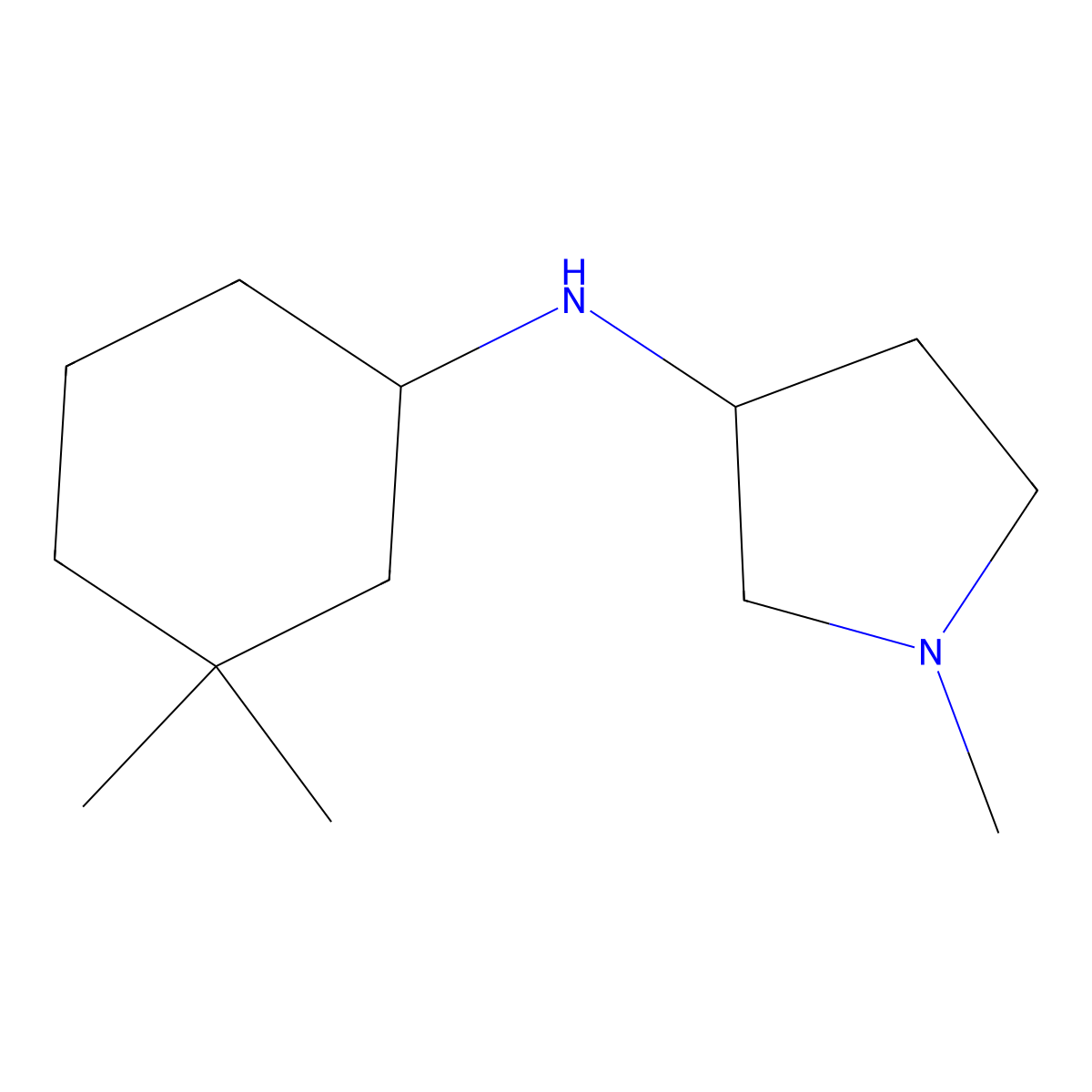 N-(3,3-dimethylcyclohexyl)-1-methylpyrrolidin-3-amine molecular structure, CAS 1340403-31-7