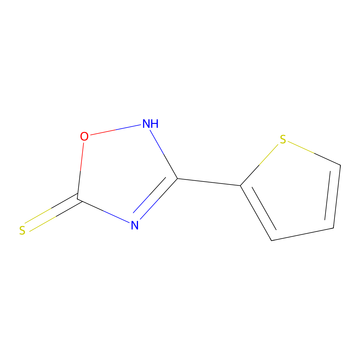 3-(Thiophen-2-yl)-1,2,4-oxadiazole-5-thiol molecular structure, CAS 1340404-47-8