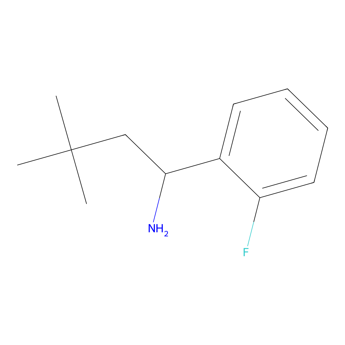 1-(2-Fluorophenyl)-3,3-dimethylbutan-1-amine molecular structure, CAS 1340405-63-1