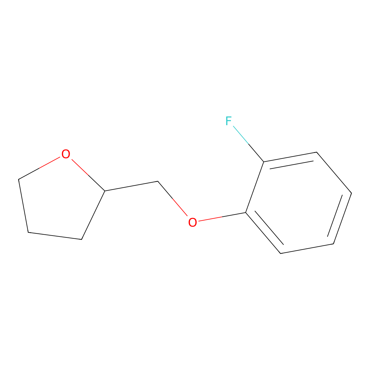 2-[(2-Fluorophenoxy)methyl]oxolane molecular structure, CAS 1340406-45-2