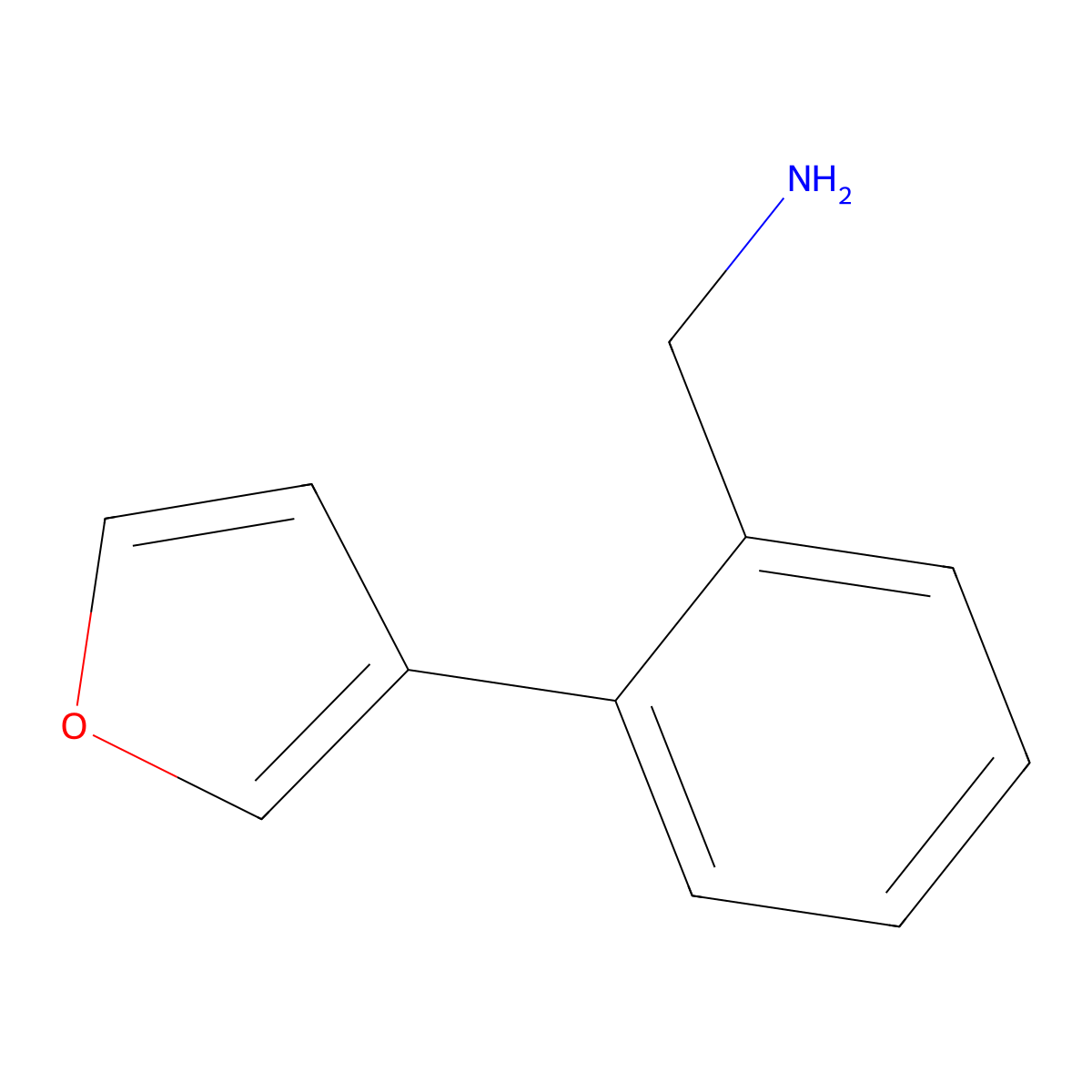 [2-(Furan-3-yl)phenyl]methanamine molecular structure, CAS 1340406-64-5