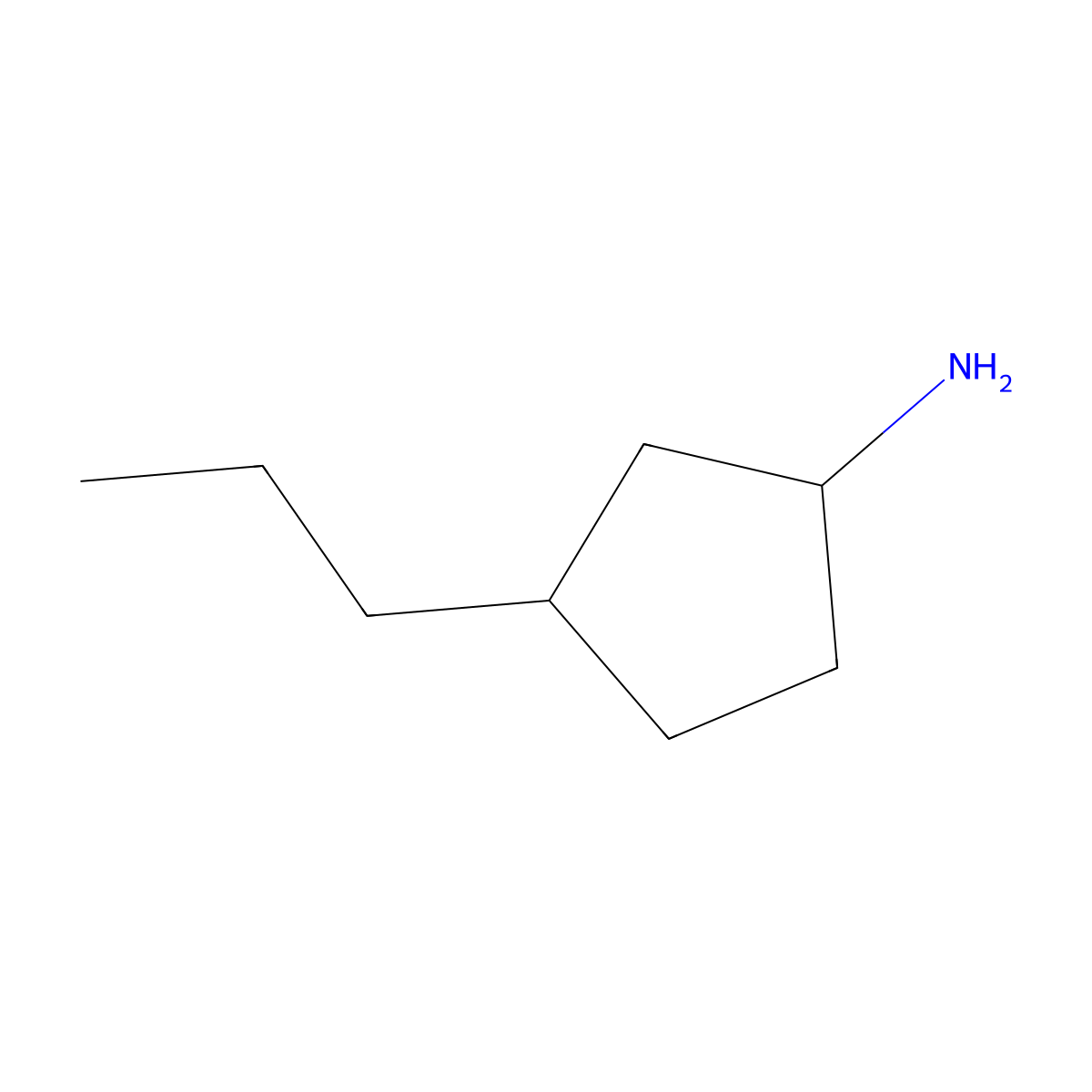 3-Propylcyclopentan-1-amine molecular structure, CAS 1340407-06-8