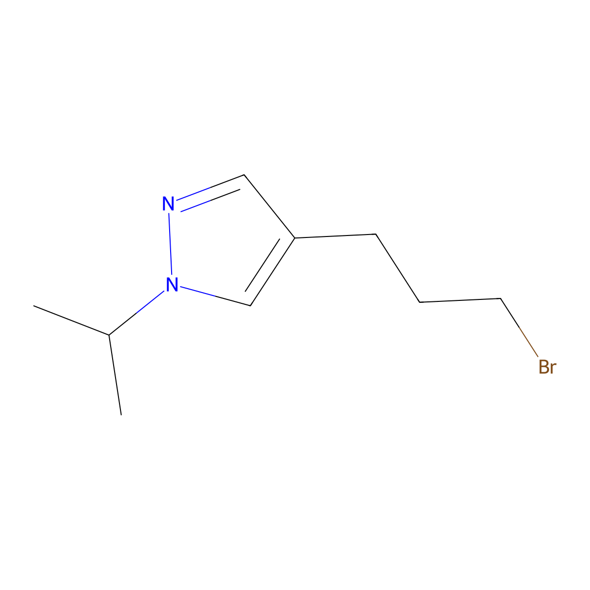 4-(3-Bromopropyl)-1-isopropyl-1h-pyrazole molecular structure, CAS 1340408-14-1