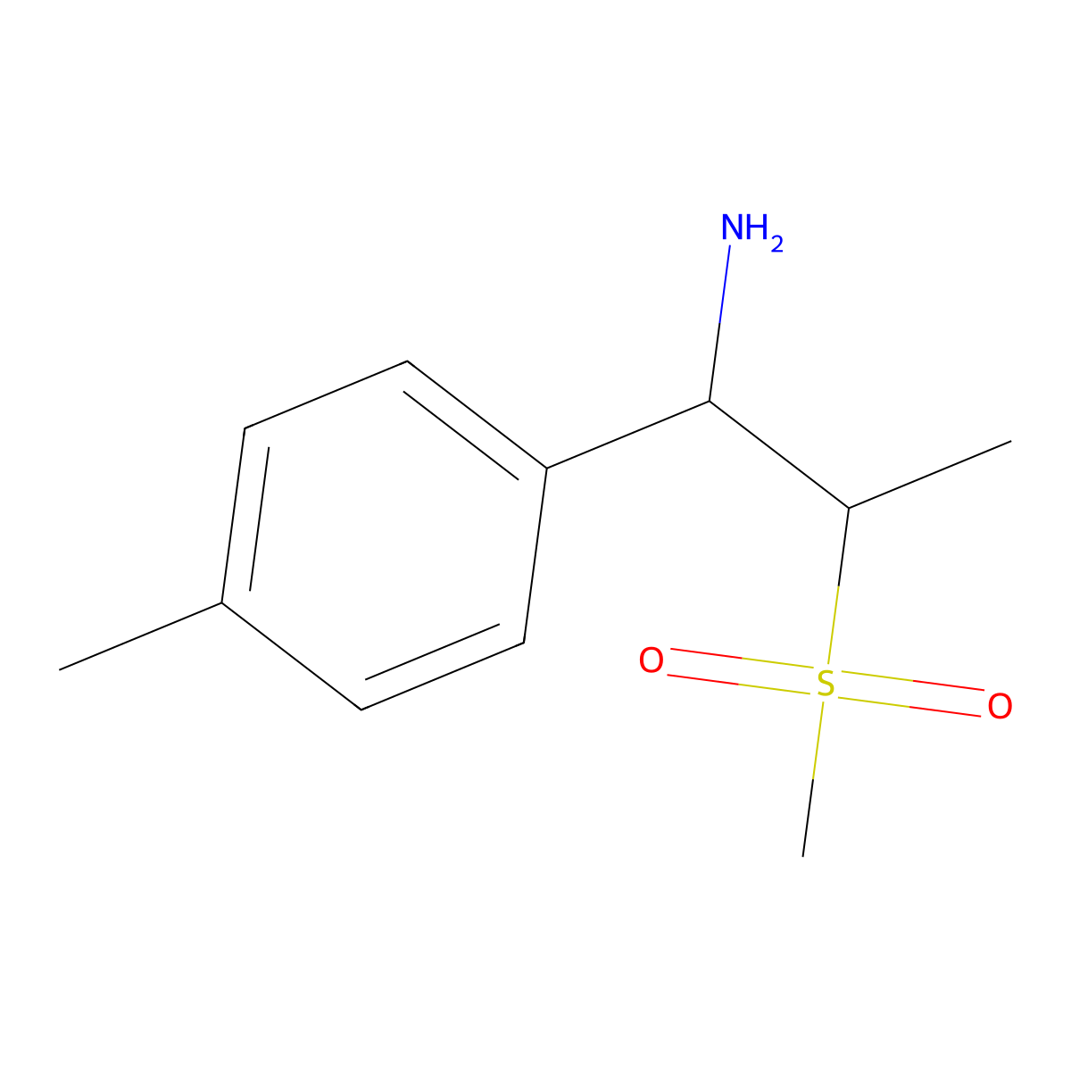 2-Methanesulfonyl-1-(4-methylphenyl)propan-1-amine molecular structure, CAS 1340408-31-2