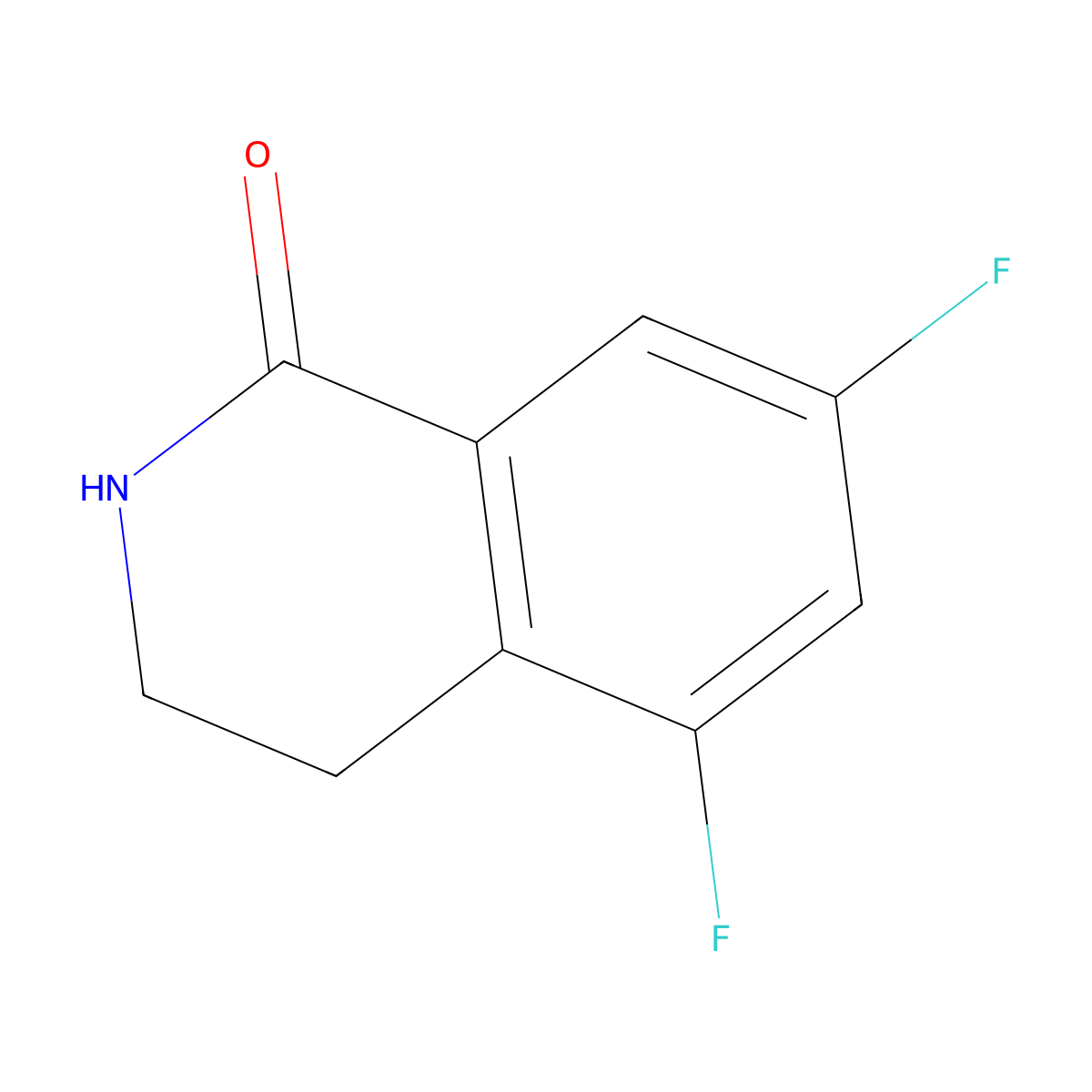 5,7-Difluoro-1,2,3,4-tetrahydroisoquinolin-1-one molecular structure, CAS 1340410-20-9