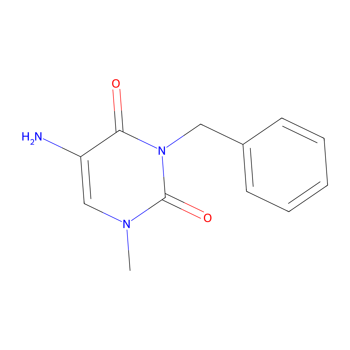 5-Amino-3-benzyl-1-methyl-1,2,3,4-tetrahydropyrimidine-2,4-dione molecular structure, CAS 1340410-95-8