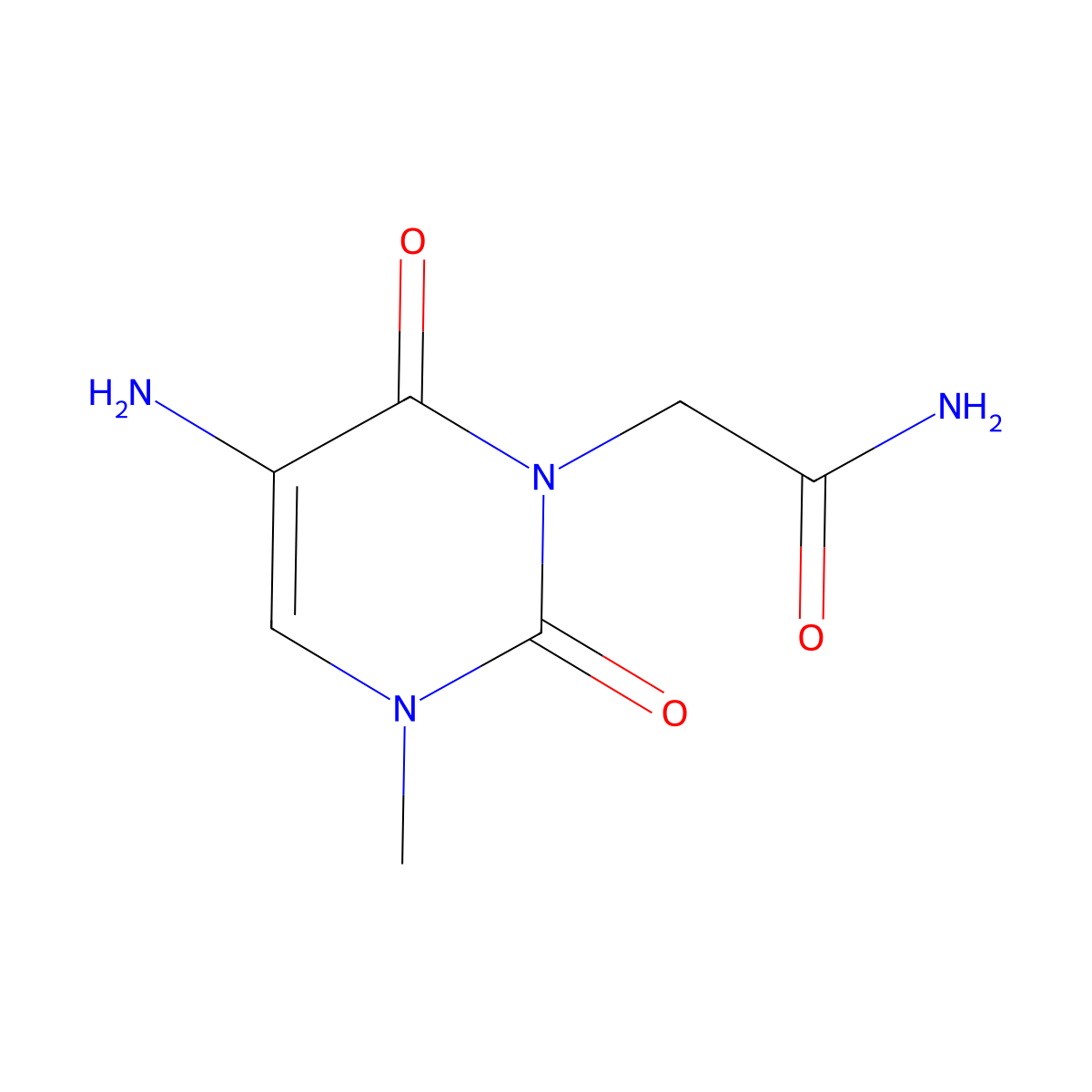 2-(5-Amino-3-methyl-2,6-dioxo-1,2,3,6-tetrahydropyrimidin-1-YL)acetamide molecular structure, CAS 1340416-43-4