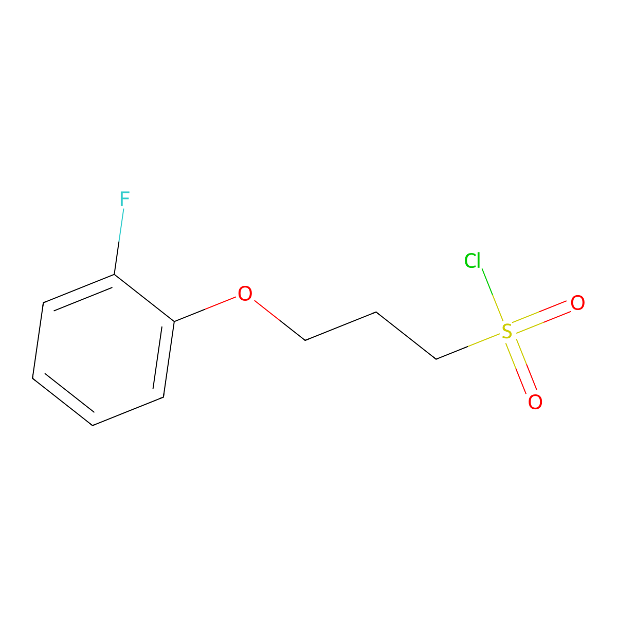 3-(2-Fluorophenoxy)propane-1-sulfonyl chloride molecular structure, CAS 1340418-97-4