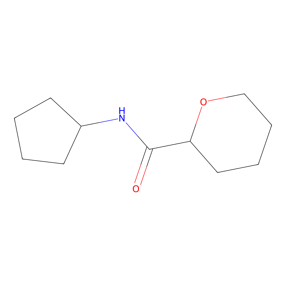 N-cyclopentyloxane-2-carboxamide molecular structure, CAS 1340424-17-0