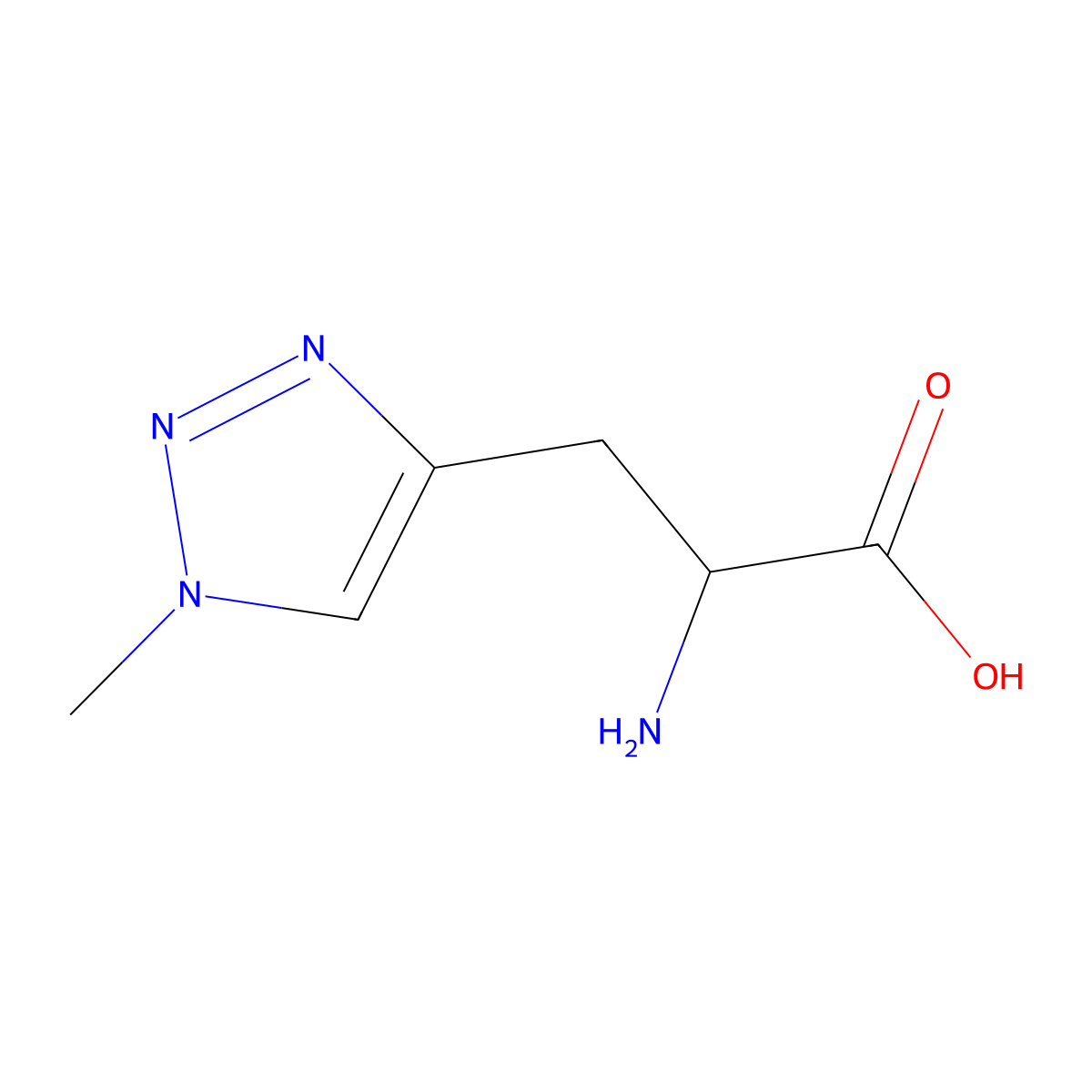 2-amino-3-(1-methyl-1H-1,2,3-triazol-4-yl)propanoic acid molecular structure, CAS 1340429-06-2