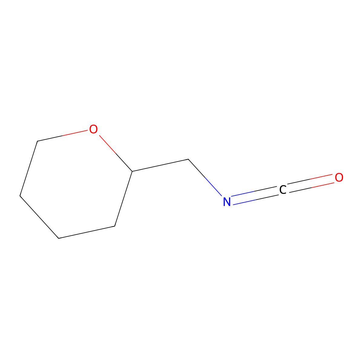 2-(Isocyanatomethyl)oxane molecular structure, CAS 1340429-89-1