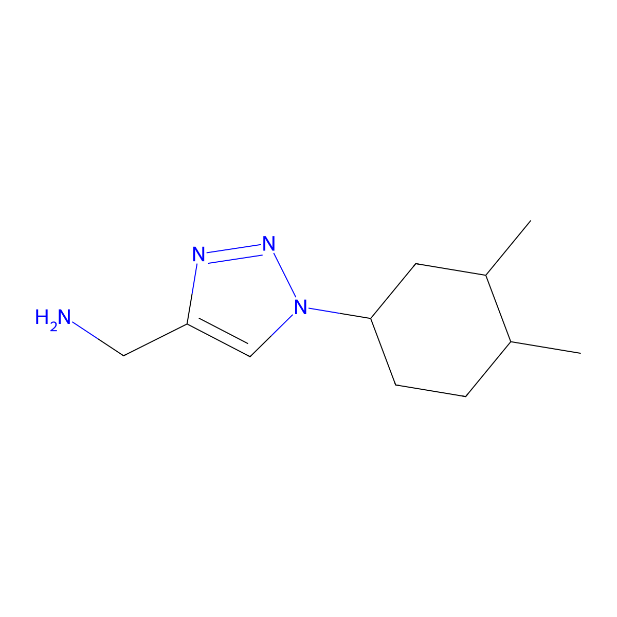 (1-(3,4-Dimethylcyclohexyl)-1h-1,2,3-triazol-4-yl)methanamine molecular structure, CAS 1340431-79-9