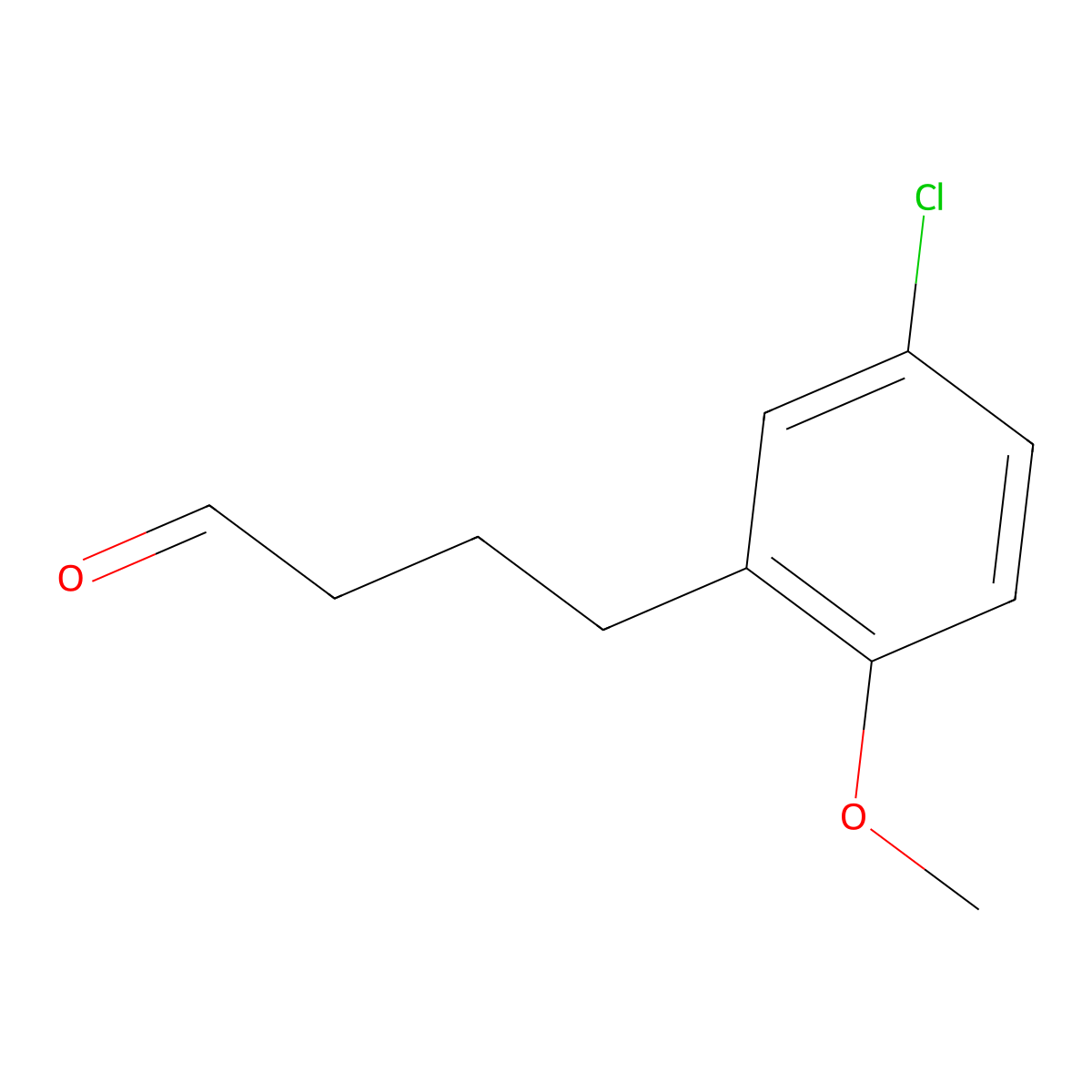 4-(5-Chloro-2-methoxyphenyl)butanal molecular structure, CAS 1340432-04-3
