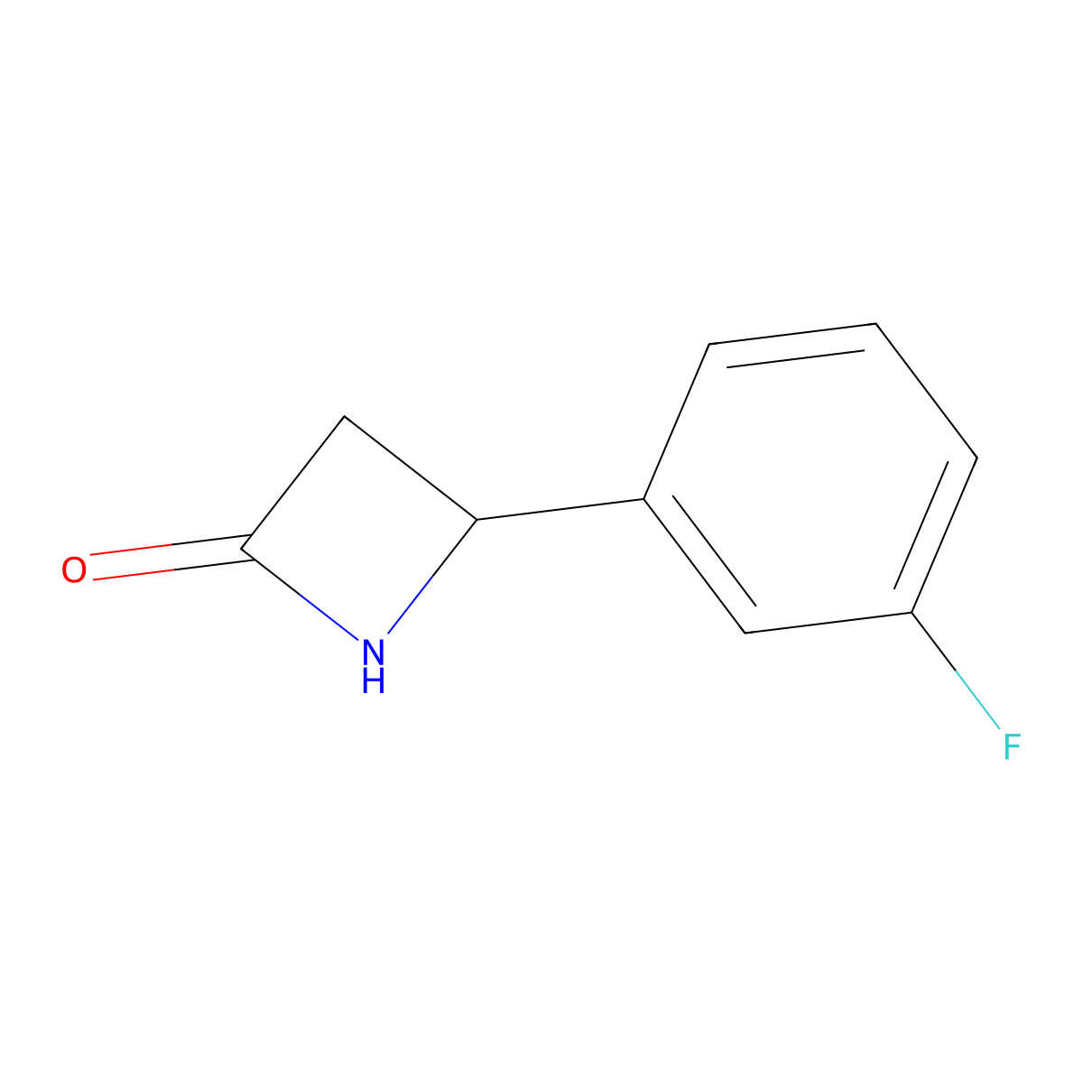 4-(3-Fluorophenyl)azetidin-2-one molecular structure, CAS 1340433-21-7