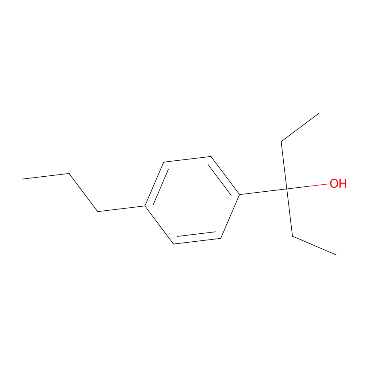 3-(4-n-Propylphenyl)-3-pentanol molecular structure, CAS 1340434-82-3