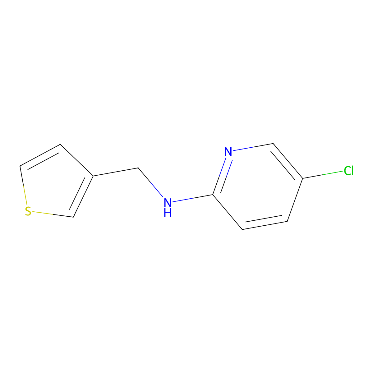 2-Pyridinamine, 5-chloro-N-(3-thienylmethyl)- molecular structure, CAS 1340437-03-7
