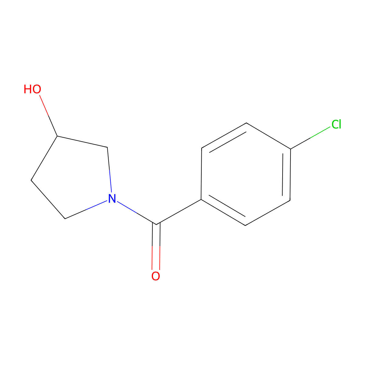 1-(4-Chlorobenzoyl)pyrrolidin-3-ol molecular structure, CAS 1340437-27-5