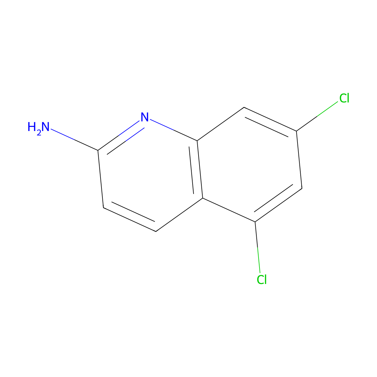 5,7-Dichloroquinolin-2-amine molecular structure, CAS 1340437-57-1
