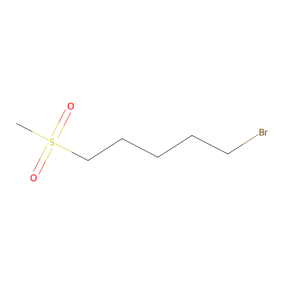 1-Bromo-5-methanesulfonylpentane molecular structure, CAS 1340439-32-8