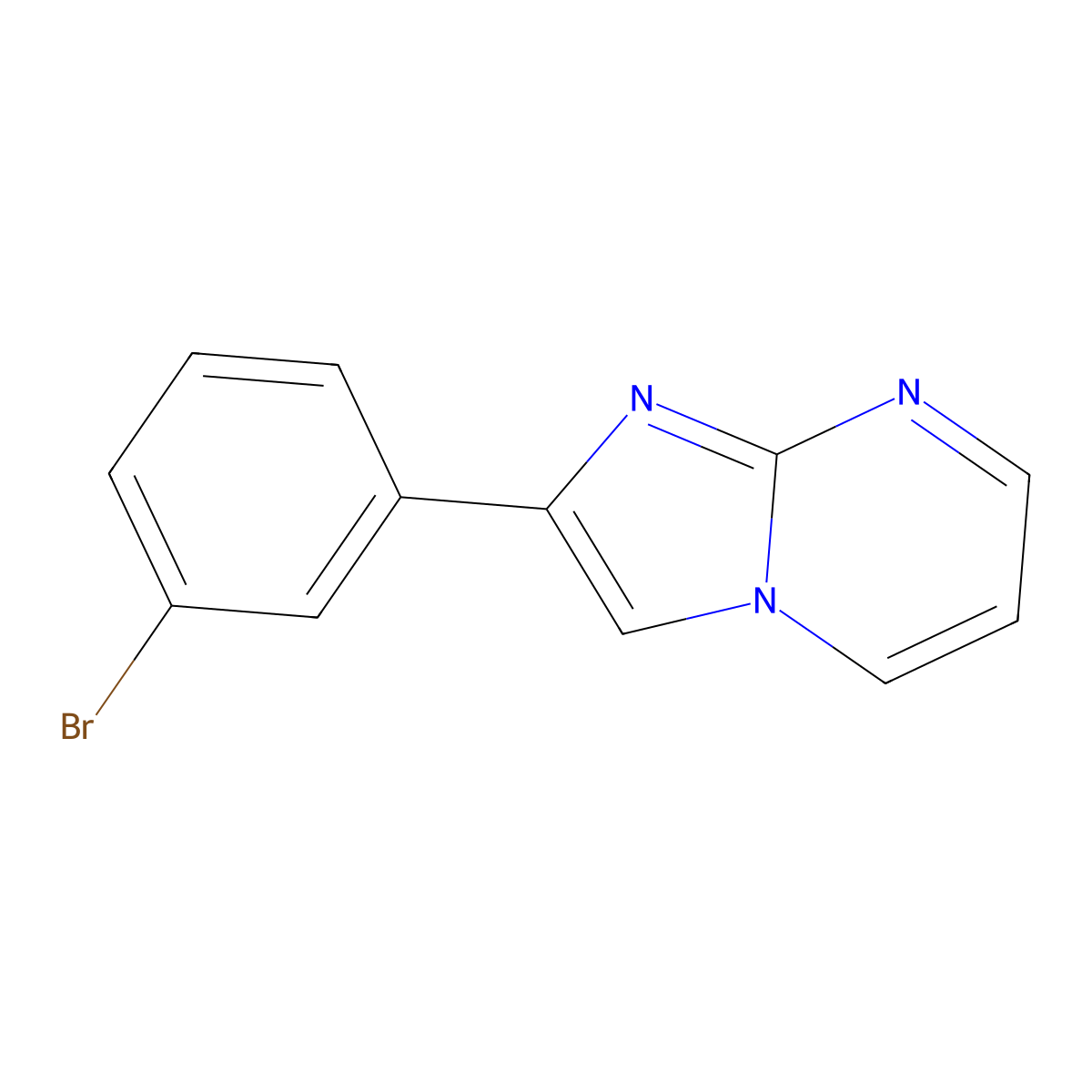 2-(3-Bromophenyl)imidazo[1,2-a]pyrimidine molecular structure, CAS 134044-47-6